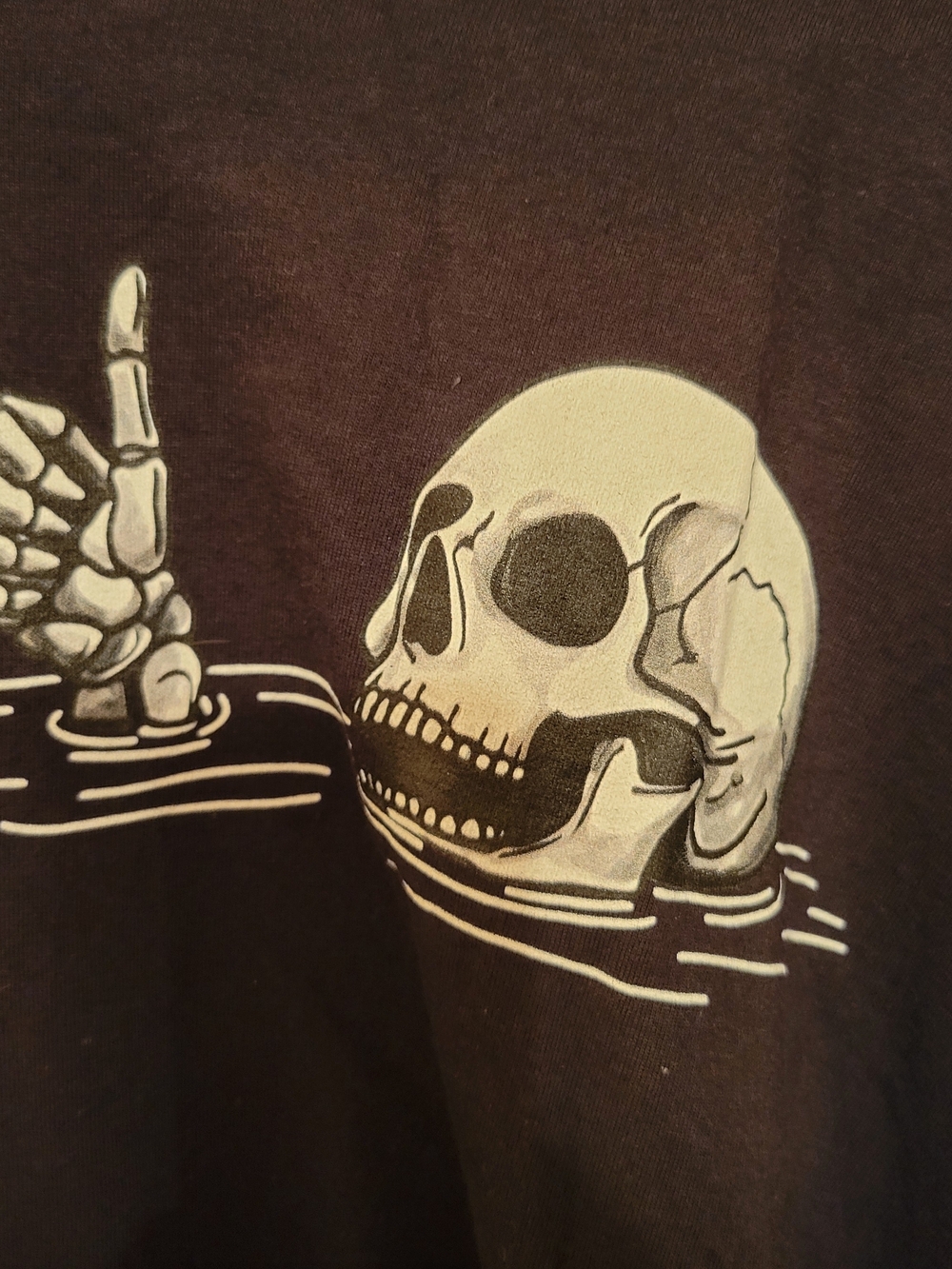 Men's Yeah I'm Fine No Worries Skull Graphic Tee - Picture 2 of 5